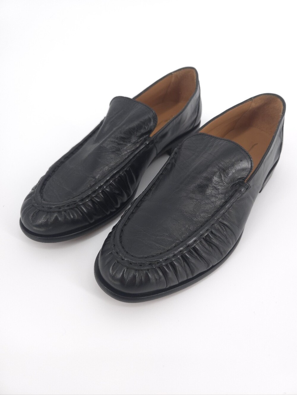 Banana Republic Leather Moc-Toe Loafer Black 11 Mens - Picture 8 of 9
